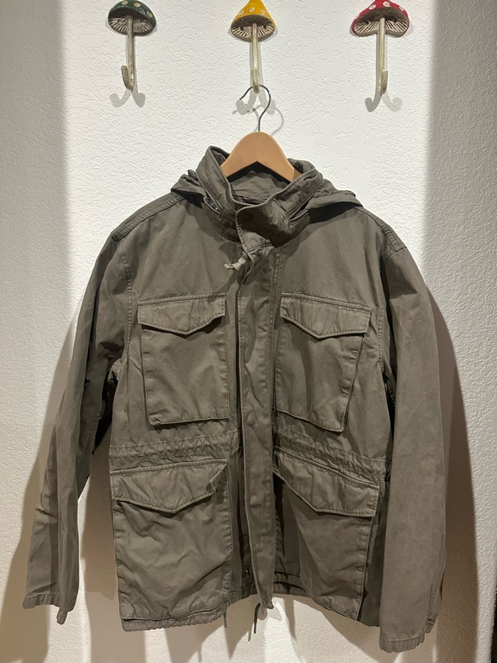 100% Cotton Madewell Women’s Army Jacket with Hidden Hood